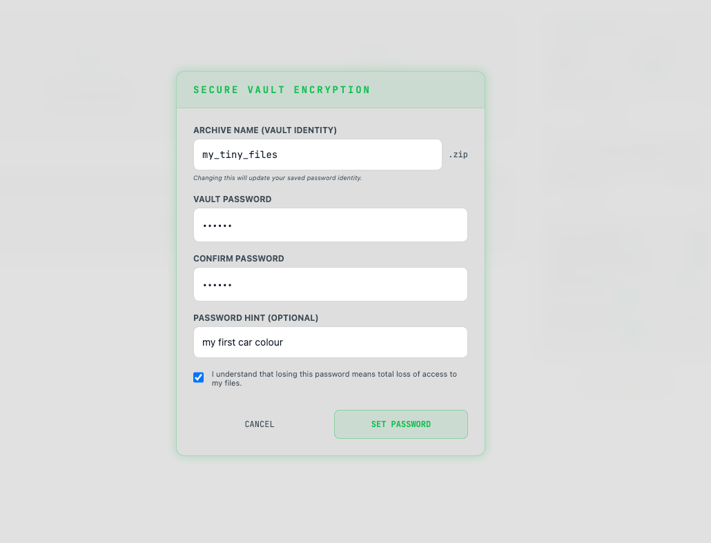 Uploaded Archives Ledger
